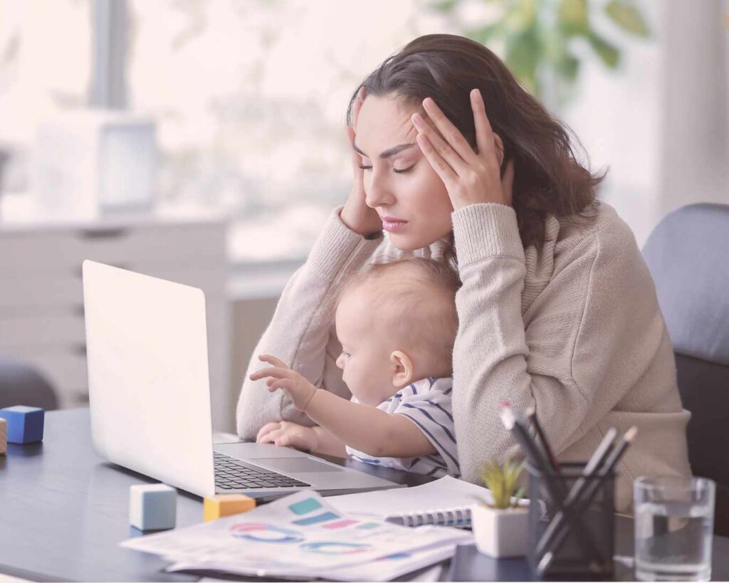 burnt out working mum suffering from business owner burnout